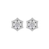 18k White Gold and Diamond Stud with gold weight of 2.23g